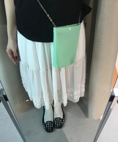 Birthday room(バースデイルーム)の「ジェリーチェーンショルダーBAG/Jelly chain shoulder bag(ショルダーバッグ・レディース・パープル/ホワイト/ピンク/ミント・FREE)」の2枚目の写真