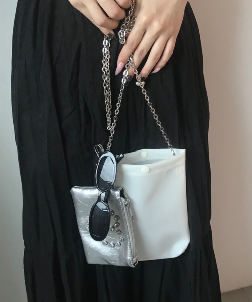 Birthday room(バースデイルーム)の「ジェリーチェーンショルダーBAG/Jelly chain shoulder bag(ショルダーバッグ・レディース・パープル/ホワイト/ピンク/ミント・FREE)」の6枚目の写真