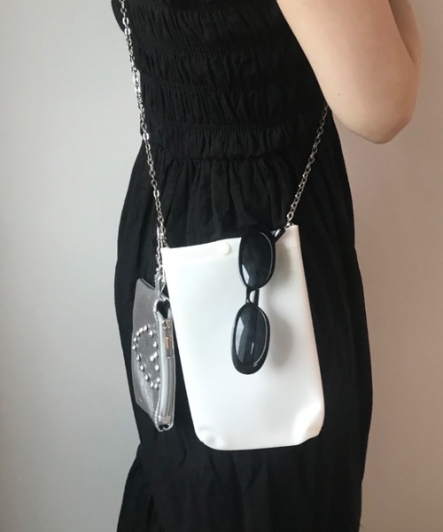 Birthday room(バースデイルーム)の「ジェリーチェーンショルダーBAG/Jelly chain shoulder bag(ショルダーバッグ・レディース・パープル/ホワイト/ピンク/ミント・FREE)」の7枚目の写真
