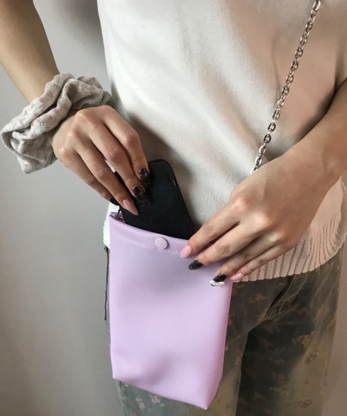 Birthday room(バースデイルーム)の「ジェリーチェーンショルダーBAG/Jelly chain shoulder bag(ショルダーバッグ・レディース・パープル/ホワイト/ピンク/ミント・FREE)」の17枚目の写真