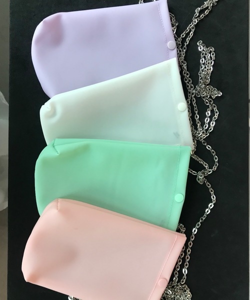 Birthday room(バースデイルーム)の「ジェリーチェーンショルダーBAG/Jelly chain shoulder bag(ショルダーバッグ・レディース・パープル/ホワイト/ピンク/ミント・FREE)」の5枚目の写真