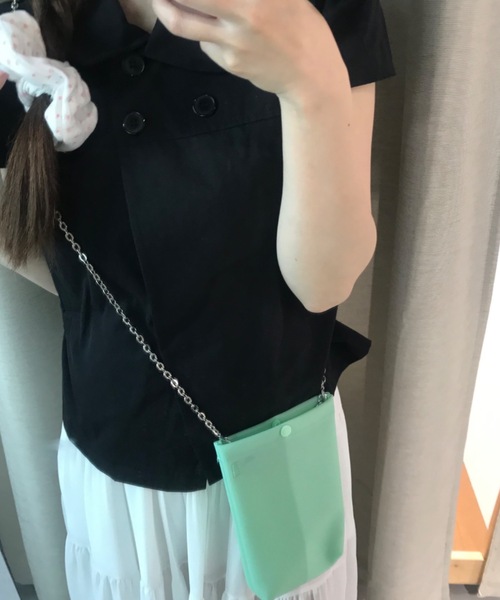 Birthday room(バースデイルーム)の「ジェリーチェーンショルダーBAG/Jelly chain shoulder bag(ショルダーバッグ・レディース・パープル/ホワイト/ピンク/ミント・FREE)」の12枚目の写真