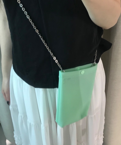 Birthday room(バースデイルーム)の「ジェリーチェーンショルダーBAG/Jelly chain shoulder bag(ショルダーバッグ・レディース・パープル/ホワイト/ピンク/ミント・FREE)」の13枚目の写真