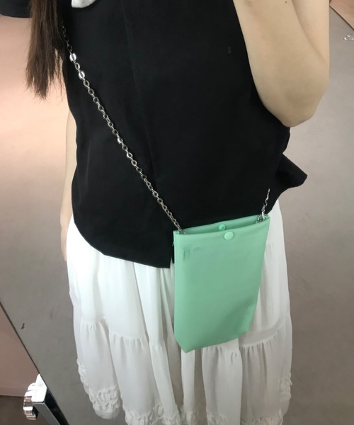 Birthday room(バースデイルーム)の「ジェリーチェーンショルダーBAG/Jelly chain shoulder bag(ショルダーバッグ・レディース・パープル/ホワイト/ピンク/ミント・FREE)」の14枚目の写真