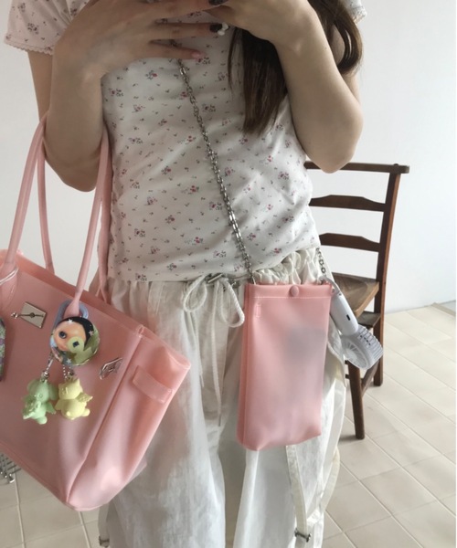 Birthday room(バースデイルーム)の「ジェリーチェーンショルダーBAG/Jelly chain shoulder bag(ショルダーバッグ・レディース・パープル/ホワイト/ピンク/ミント・FREE)」の20枚目の写真