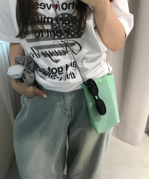 Birthday room(バースデイルーム)の「ジェリーチェーンショルダーBAG/Jelly chain shoulder bag(ショルダーバッグ・レディース・パープル/ホワイト/ピンク/ミント・FREE)」の11枚目の写真
