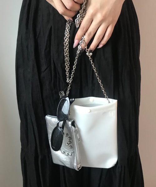 Birthday room(バースデイルーム)の「ジェリーチェーンショルダーBAG/Jelly chain shoulder bag(ショルダーバッグ・レディース・パープル/ホワイト/ピンク/ミント・FREE)」の21枚目の写真