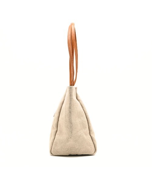 CLEDRAN（クレドラン）の「【コットンジュート ハンドル肩掛け可能】CL4013 HASA TWO SIDES TOTE M（トートバッグ・レディース・ベージュ/チョコ/ブラック・FREE）」の6枚目の写真