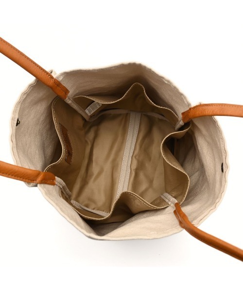 CLEDRAN（クレドラン）の「【コットンジュート ハンドル肩掛け可能】CL4013 HASA TWO SIDES TOTE M（トートバッグ・レディース・ベージュ/チョコ/ブラック・FREE）」の8枚目の写真