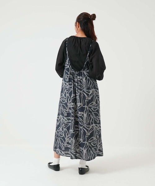 HEART MARKET(ハートマーケット)の「ボタニカルキャミワンピース(ワンピース・レディース・カーキ系/グリーン系/ブラック系・FREE)」の10枚目の写真
