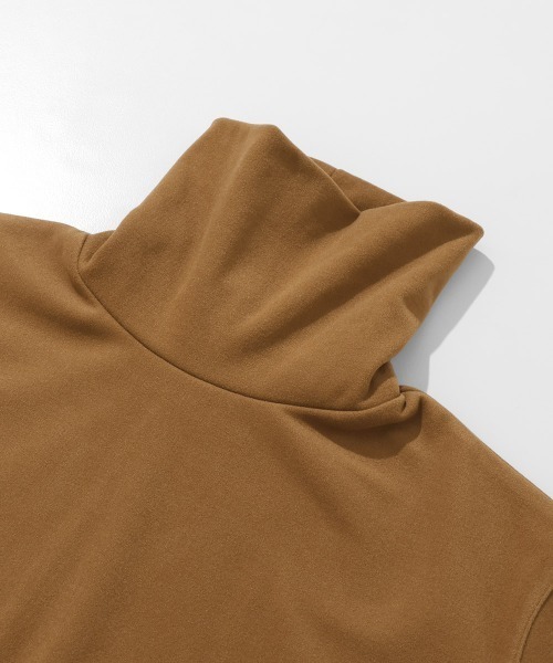 KRIFF MAYER Lady's Collection（クリフメイヤーレディースコレクション）の「もちのび -TOUGH & WARM-ハイネックロンT（Tシャツ/カットソー・レディース・ナチュラル/グレー/ブルー/キャメル/カラフル/チャコール・LARGE/MEDIUM）」の22枚目の写真