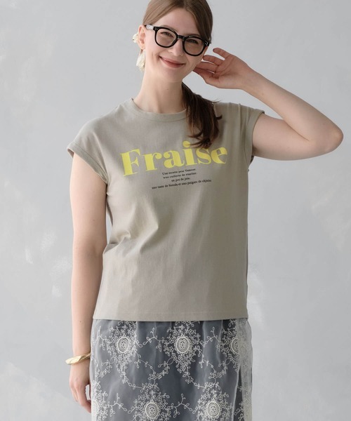 ZAKKA-BOX(ザッカボックス)の「FraiseロゴTシャツ(Tシャツ/カットソー・レディース・カーキ/ホワイト/ブラック・FREE)」の12枚目の写真