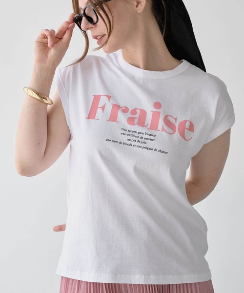 ZAKKA-BOX(ザッカボックス)の「FraiseロゴTシャツ(Tシャツ/カットソー・レディース・カーキ/ホワイト/ブラック・FREE)」の17枚目の写真