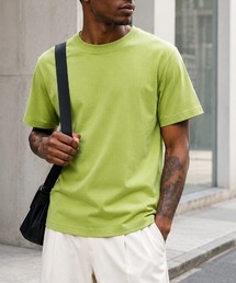 コットン100% ベーシッククルーネック半袖Tシャツ