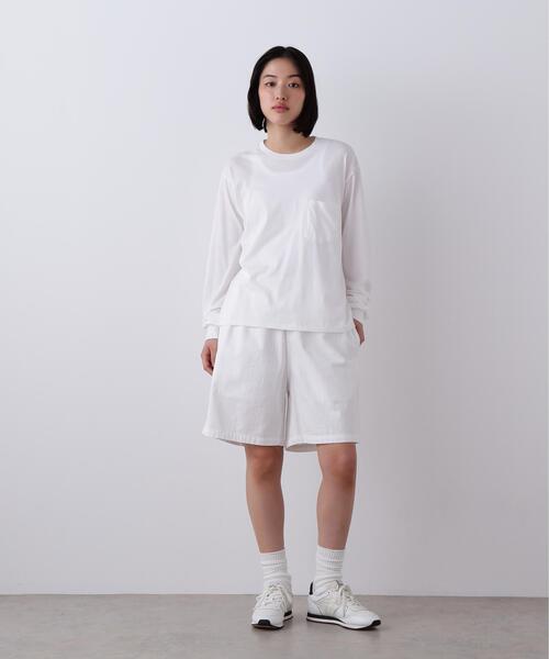 Y(ワイ)の「Y / ORGANIC COTTON LIGHT DENIM SHORTS(その他パンツ・メンズ・ホワイト/ネイビー・MEDIUM/LARGE/SMALL)」の1枚目の写真