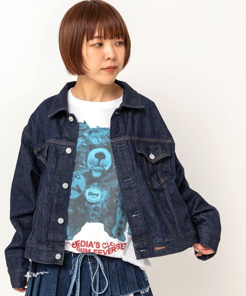 RNA(アールエヌエー)の「J2194 ワイドショートGジャン(デニムジャケット・レディース・ワンウォッシュ・MEDIUM)」の1枚目の写真