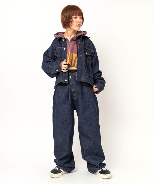 RNA(アールエヌエー)の「J2194 ワイドショートGジャン(デニムジャケット・レディース・ワンウォッシュ・MEDIUM)」の5枚目の写真
