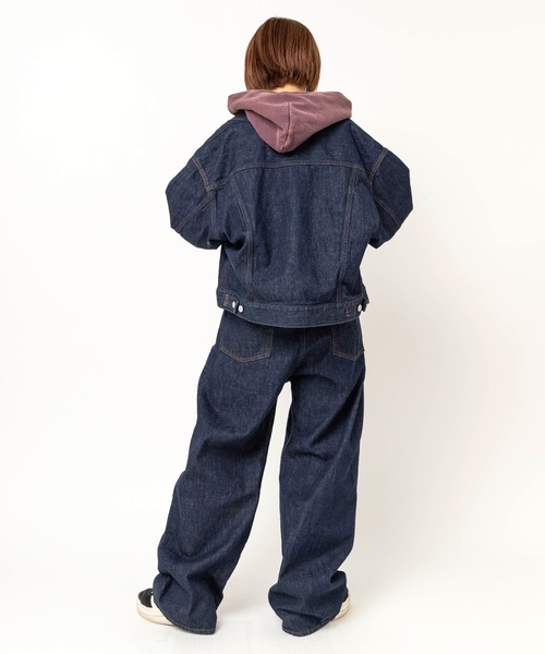 RNA(アールエヌエー)の「J2194 ワイドショートGジャン(デニムジャケット・レディース・ワンウォッシュ・MEDIUM)」の7枚目の写真