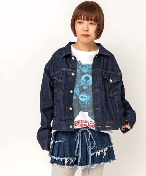 RNA(アールエヌエー)の「J2194 ワイドショートGジャン(デニムジャケット・レディース・ワンウォッシュ・MEDIUM)」の22枚目の写真