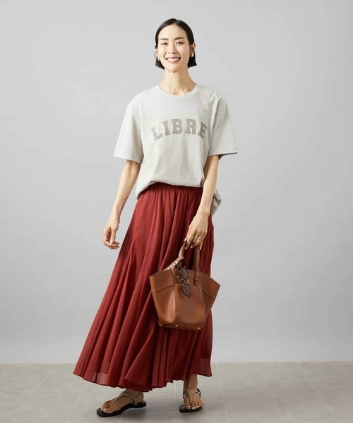 MICHEL KLEIN(ミッシェル・クラン)の「ボクシ―ロゴTシャツ(Tシャツ/カットソー・レディース・チャコールグレー/ホワイト/ライトグレー・38)」の10枚目の写真