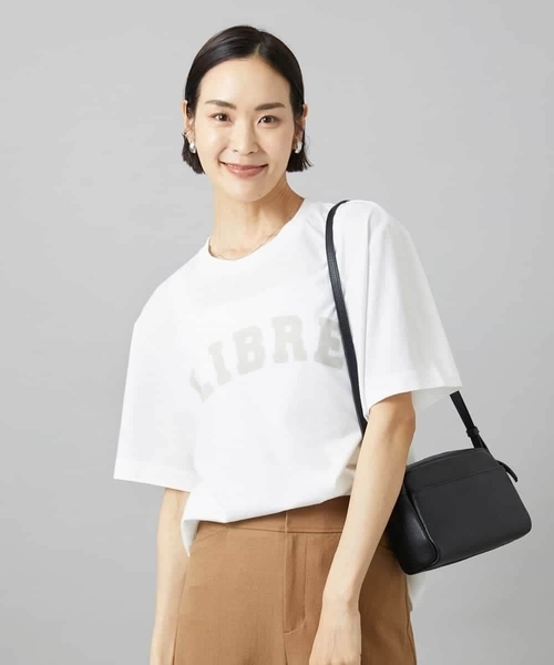 MICHEL KLEIN(ミッシェル・クラン)の「ボクシ―ロゴTシャツ(Tシャツ/カットソー・レディース・チャコールグレー/ホワイト/ライトグレー・38)」の13枚目の写真