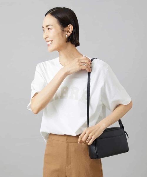 MICHEL KLEIN(ミッシェル・クラン)の「ボクシ―ロゴTシャツ(Tシャツ/カットソー・レディース・チャコールグレー/ホワイト/ライトグレー・38)」の14枚目の写真