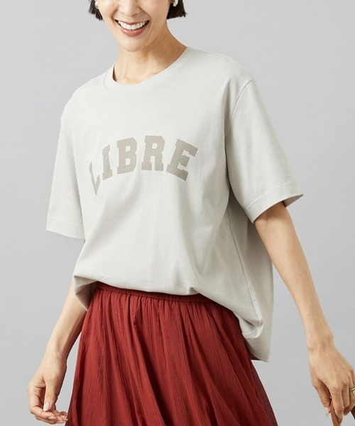 MICHEL KLEIN(ミッシェル・クラン)の「ボクシ―ロゴTシャツ(Tシャツ/カットソー・レディース・チャコールグレー/ホワイト/ライトグレー・38)」の3枚目の写真