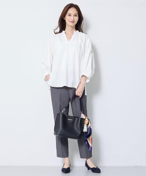 Reflect(リフレクト)の「【私のパンツ/マシンウォッシャブル】ベーシックテーパードパンツ(その他パンツ・レディース・ナチュラル/ブラック/ブラック系3・15 /09/11/05/07/17/13)」の4枚目の写真
