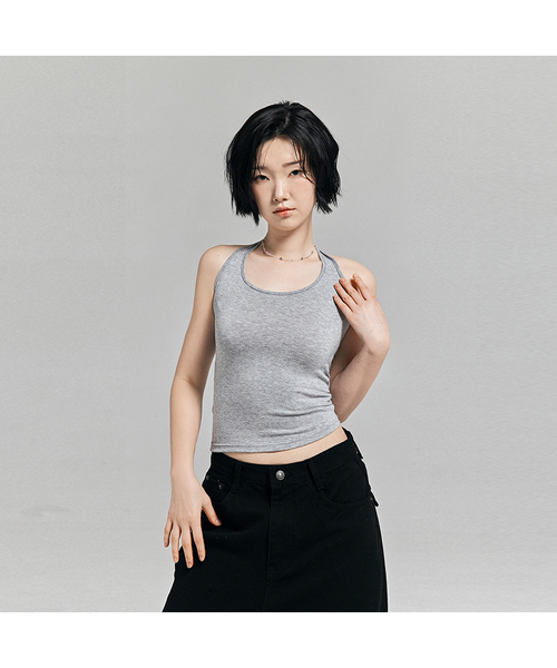 AWESOME STUDIO(オーサムスタジオ)の「エッセンセル ホルタートップ グレー(Tシャツ/カットソー・レディース・グレー・FREE)」の1枚目の写真