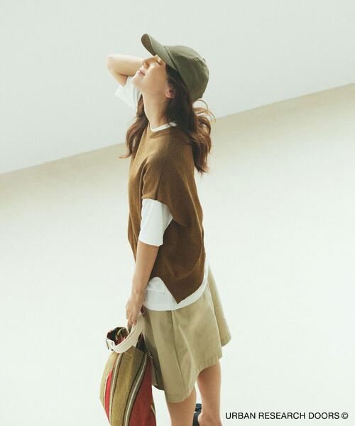 URBAN RESEARCH DOORS（アーバンリサーチドアーズ）の「『洗濯可/UVカット』『UR TECH』Aircareフレンチニットプルオーバー | ライトニット/サマーニット/フレンチスリーブ/大人カジュアル（その他トップス・レディース・ブラウン/レッド/ブラック・FREE）」の8枚目の写真