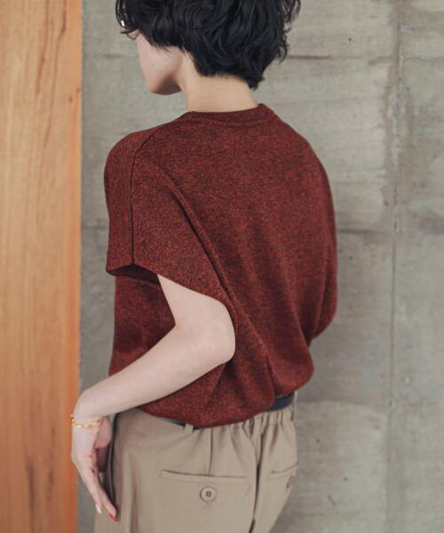 URBAN RESEARCH DOORS（アーバンリサーチドアーズ）の「『洗濯可/UVカット』『UR TECH』Aircareフレンチニットプルオーバー | ライトニット/サマーニット/フレンチスリーブ/大人カジュアル（その他トップス・レディース・ブラウン/レッド/ブラック・FREE）」の20枚目の写真