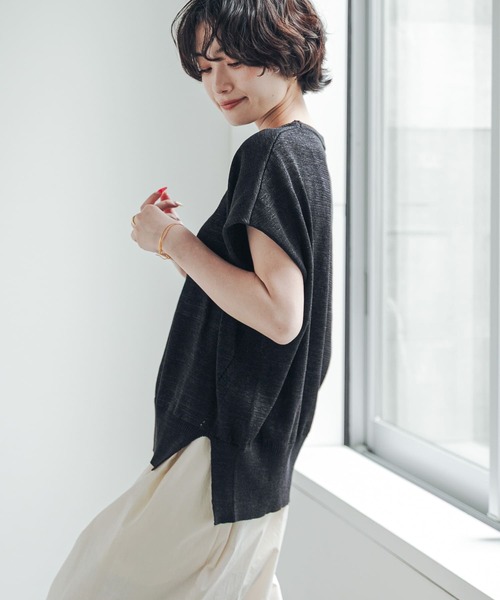 URBAN RESEARCH DOORS(アーバンリサーチドアーズ)の「『UR TECH』Aircareフレンチニットプルオーバー(その他トップス・レディース・ブラウン/レッド/ブラック・FREE)」の7枚目の写真
