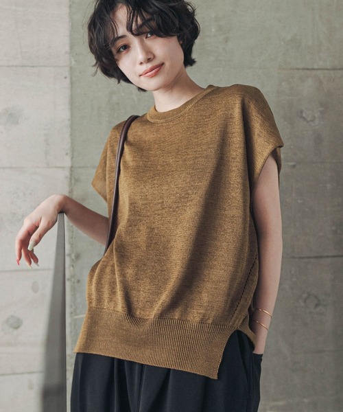 URBAN RESEARCH DOORS(アーバンリサーチドアーズ)の「『UR TECH』Aircareフレンチニットプルオーバー(その他トップス・レディース・ブラウン/レッド/ブラック・FREE)」の22枚目の写真
