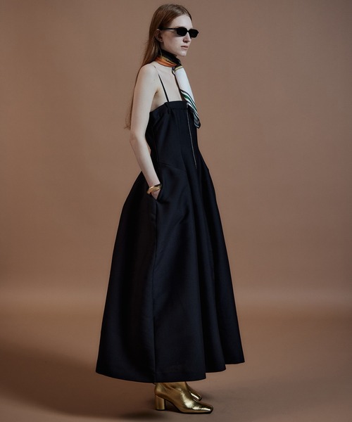 MAISON SPECIAL(メゾンスペシャル)の「Tulip Silhouette Camisole Dress/チューリップシルエットキャミワンピース(ワンピース・レディース・グレー/ブラック・36/38)」の5枚目の写真