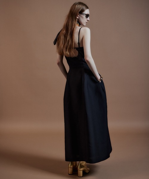 MAISON SPECIAL(メゾンスペシャル)の「Tulip Silhouette Camisole Dress/チューリップシルエットキャミワンピース(ワンピース・レディース・グレー/ブラック・36/38)」の7枚目の写真
