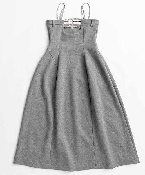 MAISON SPECIAL(メゾンスペシャル)の「Tulip Silhouette Camisole Dress/チューリップシルエットキャミワンピース(ワンピース・レディース・グレー/ブラック・36/38)」の20枚目の写真