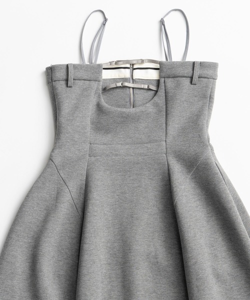 MAISON SPECIAL(メゾンスペシャル)の「Tulip Silhouette Camisole Dress/チューリップシルエットキャミワンピース(ワンピース・レディース・グレー/ブラック・36/38)」の21枚目の写真
