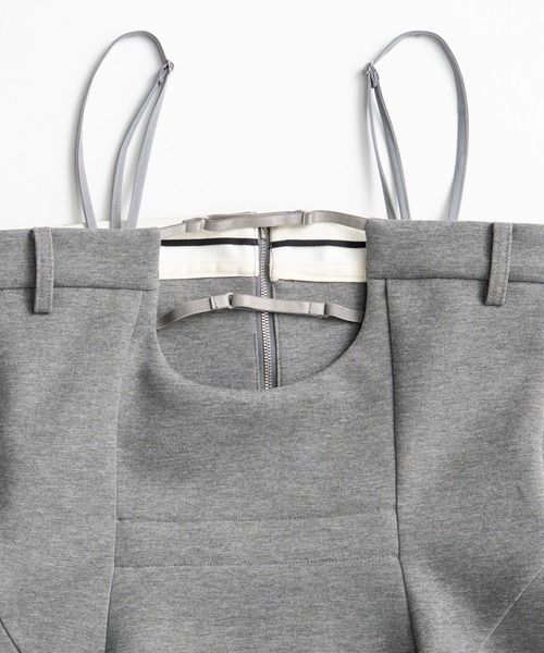 MAISON SPECIAL(メゾンスペシャル)の「Tulip Silhouette Camisole Dress/チューリップシルエットキャミワンピース(ワンピース・レディース・グレー/ブラック・36/38)」の22枚目の写真
