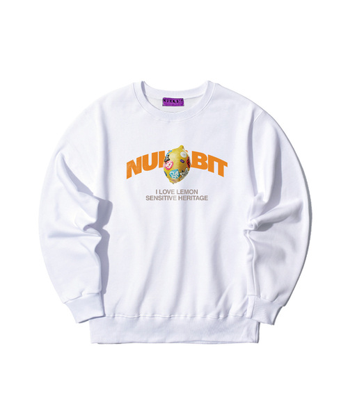 NUHABIT（ニューハビット）の「N/H レモン オーバーサイズ 裏起毛 スウェット (GOM4-5NH1333)（スウェット・メンズ・ブラック/ホワイト/ネイビー/アイボリー/アッシュグレー/ライトグレー・MEDIUM/LARGE/X-LARGE）」の2枚目の写真