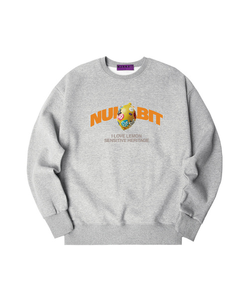 NUHABIT（ニューハビット）の「N/H レモン オーバーサイズ 裏起毛 スウェット (GOM4-5NH1333)（スウェット・メンズ・ブラック/ホワイト/ネイビー/アイボリー/アッシュグレー/ライトグレー・MEDIUM/LARGE/X-LARGE）」の5枚目の写真
