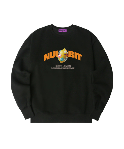NUHABIT（ニューハビット）の「N/H レモン オーバーサイズ 裏起毛 スウェット (GOM4-5NH1333)（スウェット・メンズ・ブラック/ホワイト/ネイビー/アイボリー/アッシュグレー/ライトグレー・MEDIUM/LARGE/X-LARGE）」の7枚目の写真