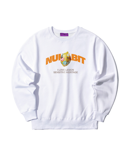NUHABIT（ニューハビット）の「N/H レモン オーバーサイズ 裏起毛 スウェット (GOM4-5NH1333)（スウェット・メンズ・ブラック/ホワイト/ネイビー/アイボリー/アッシュグレー/ライトグレー・MEDIUM/LARGE/X-LARGE）」の8枚目の写真