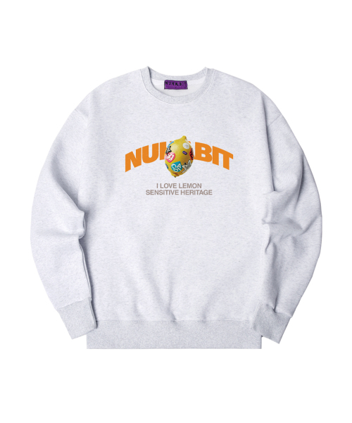 NUHABIT（ニューハビット）の「N/H レモン オーバーサイズ 裏起毛 スウェット (GOM4-5NH1333)（スウェット・メンズ・ブラック/ホワイト/ネイビー/アイボリー/アッシュグレー/ライトグレー・MEDIUM/LARGE/X-LARGE）」の10枚目の写真