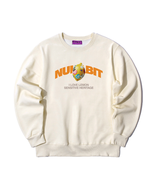NUHABIT（ニューハビット）の「N/H レモン オーバーサイズ 裏起毛 スウェット (GOM4-5NH1333)（スウェット・メンズ・ブラック/ホワイト/ネイビー/アイボリー/アッシュグレー/ライトグレー・MEDIUM/LARGE/X-LARGE）」の11枚目の写真