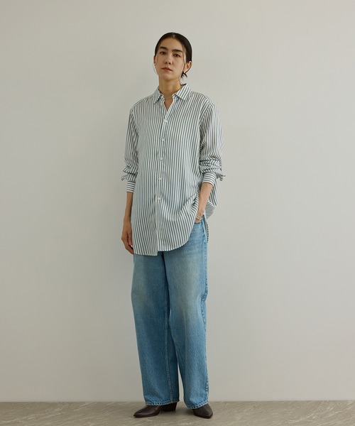 AMERICANA（アメリカーナ）の「【Americana（アメリカーナ） for SALON】ストライプシャツ（シャツ/ブラウス・レディース・ベージュ系その他2/ブルー系その他4・FREE）」の5枚目の写真