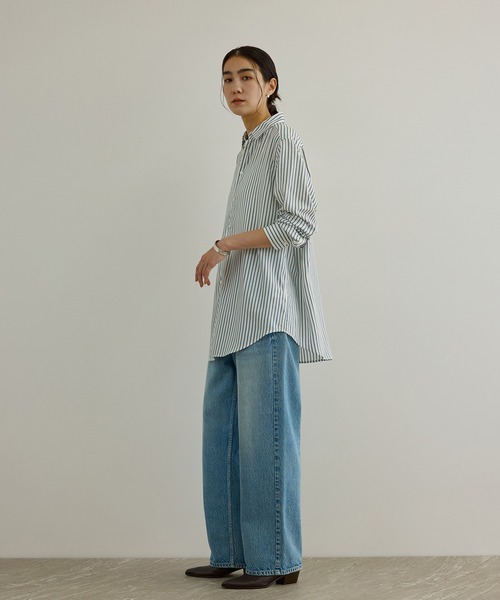 AMERICANA（アメリカーナ）の「【Americana（アメリカーナ） for SALON】ストライプシャツ（シャツ/ブラウス・レディース・ベージュ系その他2/ブルー系その他4・FREE）」の6枚目の写真