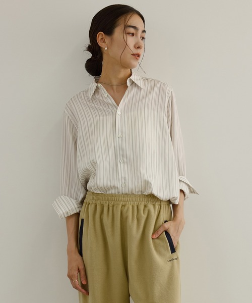 AMERICANA（アメリカーナ）の「【Americana（アメリカーナ） for SALON】ストライプシャツ（シャツ/ブラウス・レディース・ベージュ系その他2/ブルー系その他4・FREE）」の9枚目の写真