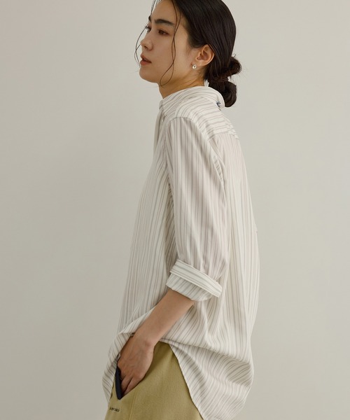 AMERICANA（アメリカーナ）の「【Americana（アメリカーナ） for SALON】ストライプシャツ（シャツ/ブラウス・レディース・ベージュ系その他2/ブルー系その他4・FREE）」の10枚目の写真