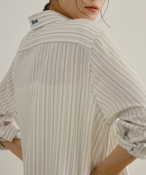 AMERICANA（アメリカーナ）の「【Americana（アメリカーナ） for SALON】ストライプシャツ（シャツ/ブラウス・レディース・ベージュ系その他2/ブルー系その他4・FREE）」の11枚目の写真