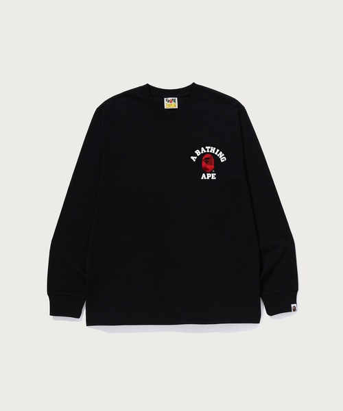 A BATHING APE(アベイシングエイプ)の「COLOR CAMO COLLEGE ATS LS TEE(Tシャツ/カットソー・メンズ・ホワイト×レッド/ホワイト×ネイビー/ホワイト×パープル/ブラック×パープル/ブラック×レッド/ブラック×ブルー/ホワイト系その他3/ブラック系その他6・X-LARGE/LARGE/MEDIUM/SMALL/XX-LARGE)」の6枚目の写真